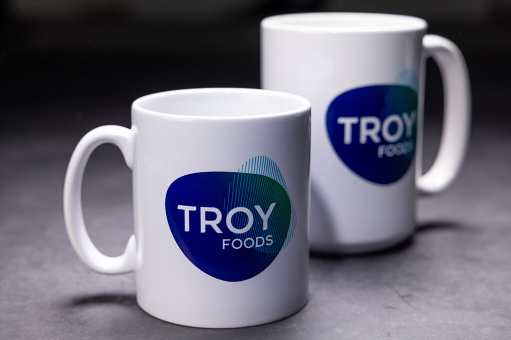 Mint UK Design Agency Branded Mugs Merchandise Food Sector